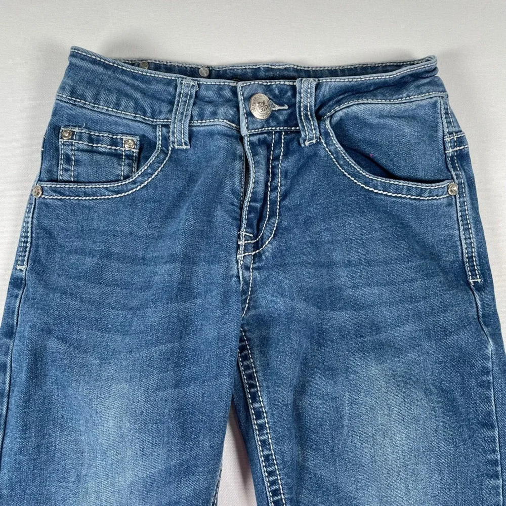 Wired Heart Embellished Jeans Aztec Pockets Girls‎ Size 12
